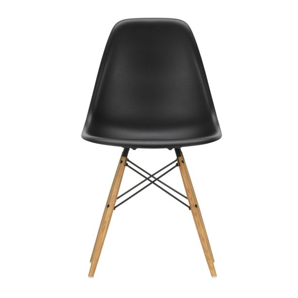 Eames Plastic Side Chair DSW QuickShip tiefschwarz